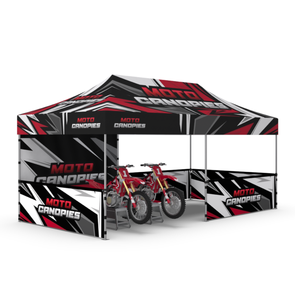 Sublimated moto canopies