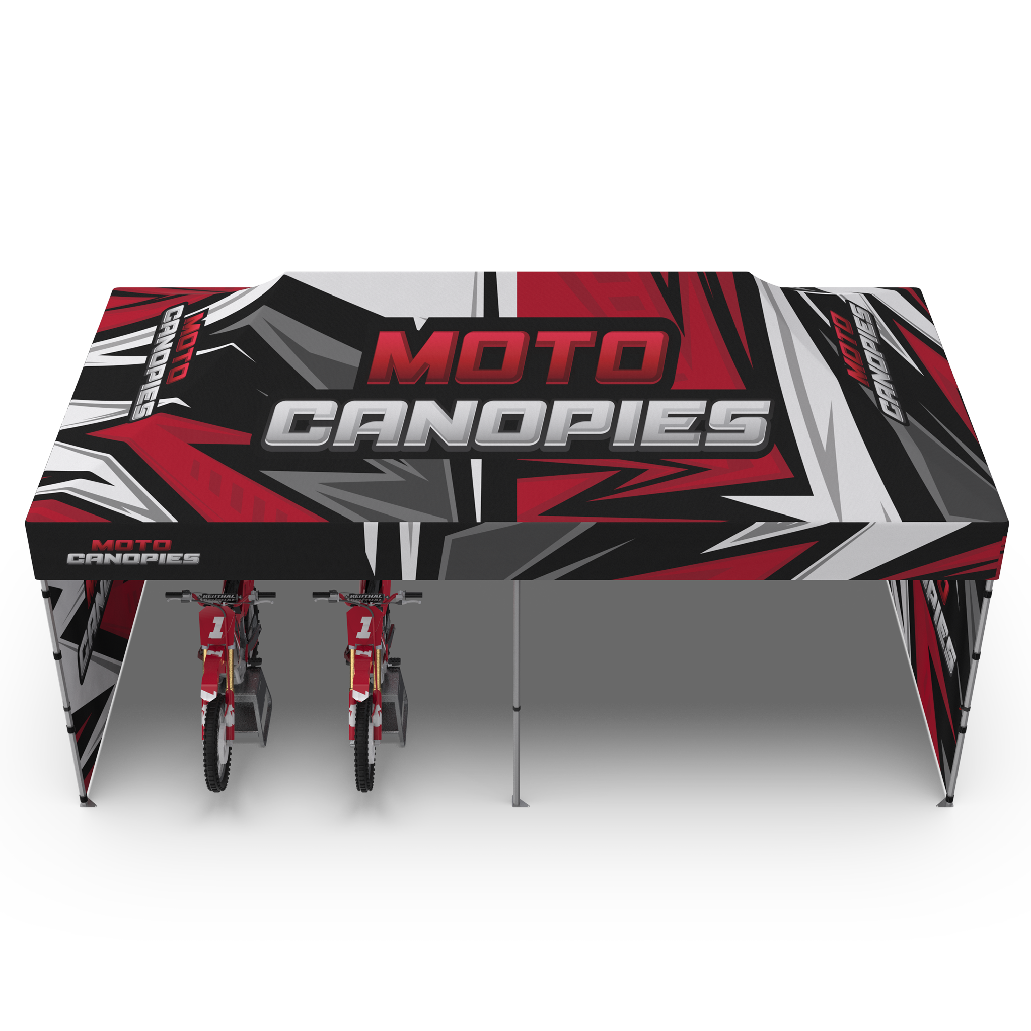 Sublimated moto canopies