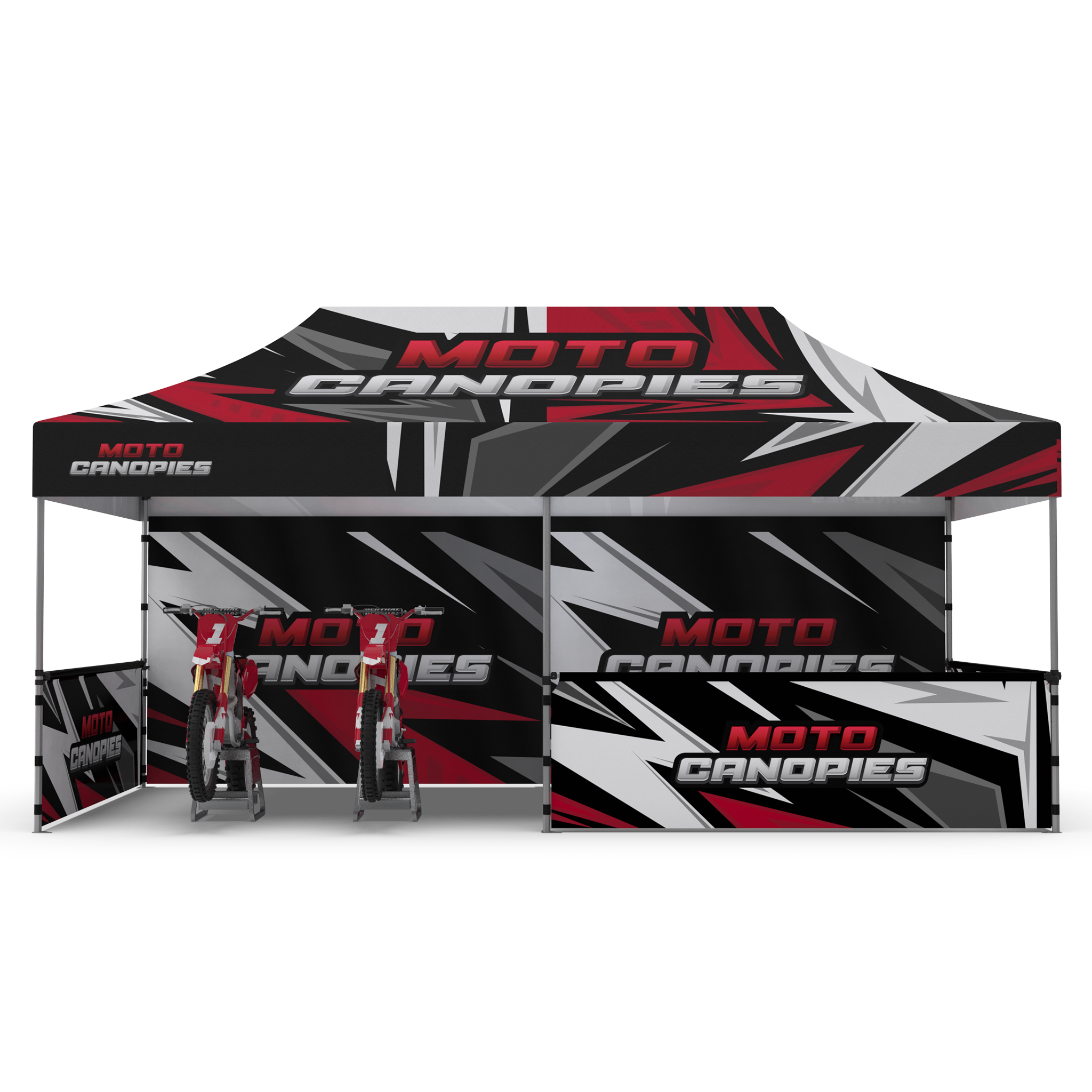 Sublimated moto canopies