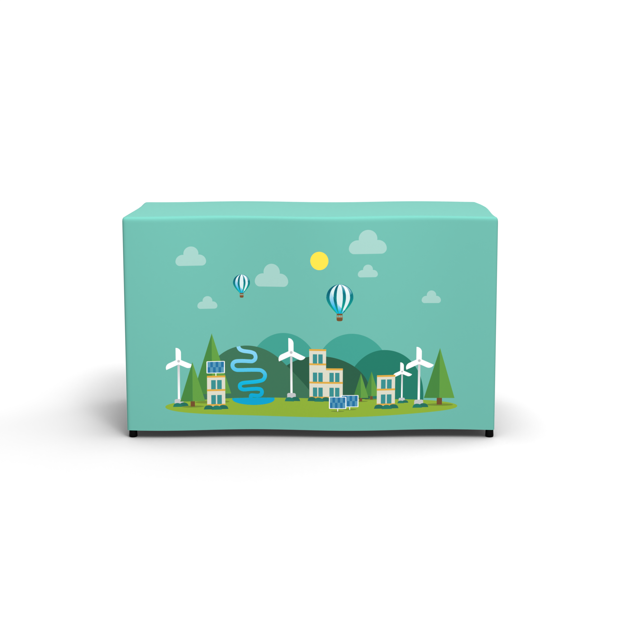 4ft Recycled Polyester Fitted Table Cover