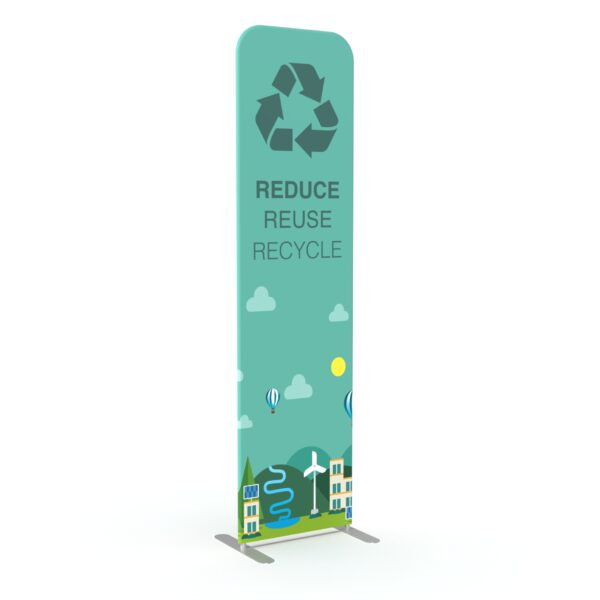 24″ x 90″ Premier Tube Banner Stand on Recycled Polyester