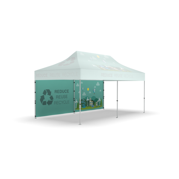 20'x7' Dye Sublimated Canopy Wall on Recycled Polyester