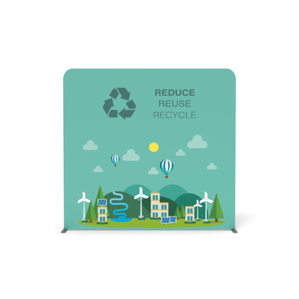 8ft Premier Tube Straight Displays on Recycled Polyester